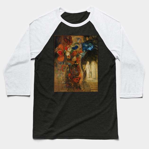 Odilon Redon art Baseball T-Shirt by KOTFILMS